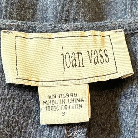 90s JOAN VASS Denim Blue Y2K 100% Cotton Lace-Up Tassel Halter Dress, Size 3 - Picture 11 of 11